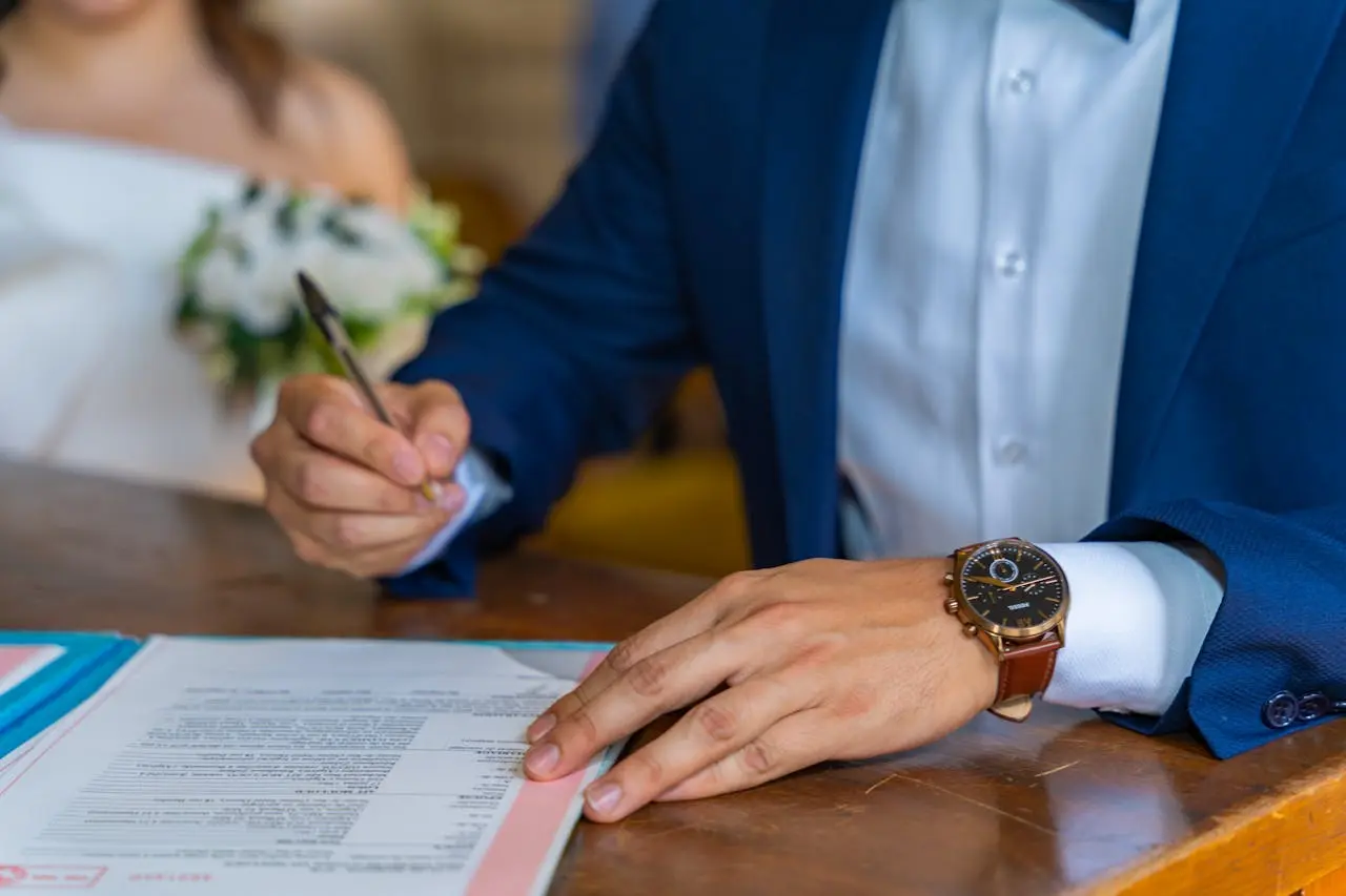 Legal documents for property verification in Kolkata on a desk